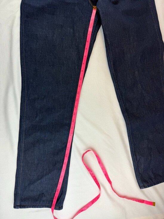 Frame Le Italien Womens Blue Dark Wash High Rise True Straight Jeans Sz 27 - Picture 12 of 12